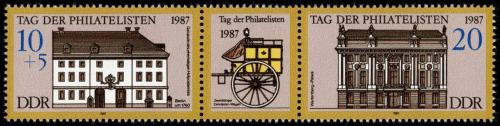 Poštové známky DDR 1987 Den filatelie Mi# 3118-19