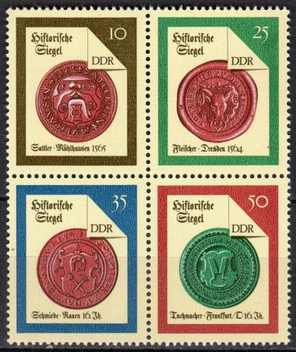 Poštové známky DDR 1988 Historické peèetì Mi# 3156-59