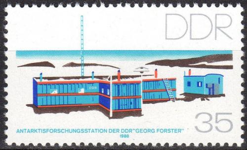 Potov znmka DDR 1988 Arktick stanice Georg Forster Mi# 3160 - zvi obrzok