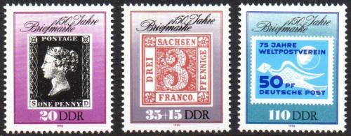 Poštové známky DDR 1990 Penny Black, 150. výroèie Mi# 3329-31