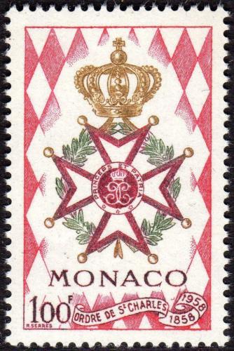 Potov znmka Monako 1958 d svatho Karla, 100. vroie Mi# 589 - zvi obrzok