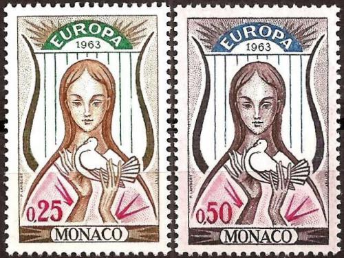 Poštové známky Monako 1963 Európa CEPT Mi# 742-43