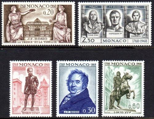 Poštové známky Monako 1968 François-Joseph Bosio, sochaø Mi# 908-12