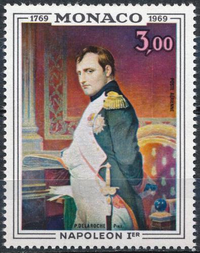 Poštová známka Monako 1969 Napoleon I., umenie, Paul Delaroche Mi# 928