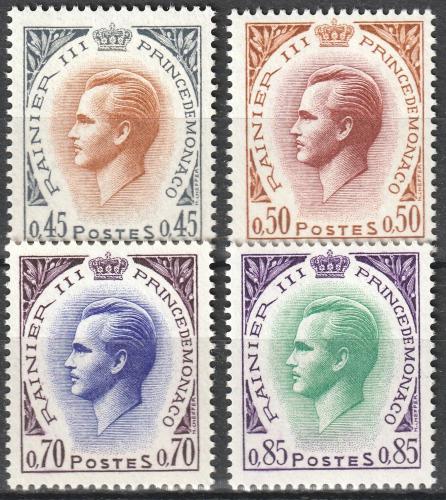 Poštové známky Monako 1969 Kníže Rainier III. Mi# 932-35