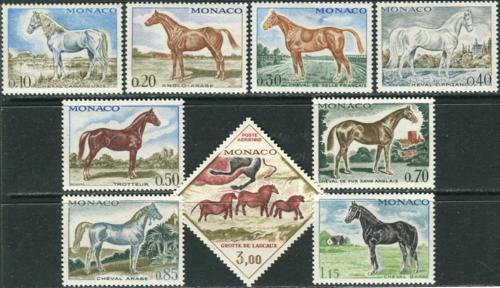 Poštové známky Monako 1970 Kone Mi# 980-88 Kat 13€ 