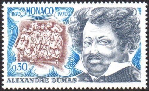 Poštová známka Monako 1970 Alexandre Dumas, spisovatel Mi# 989