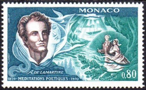 Poštová známka Monako 1970 Alphonse de Lamartine, spisovatel Mi# 991