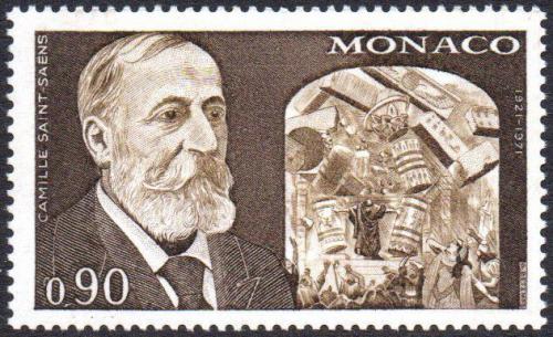 Poštové známky Monako 1972 Camille Saint-Saëns, skladatel Mi# 1027