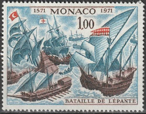 Poštová známka Monako 1972 Bitka u Lepanta, 400. výroèie Mi# 1028