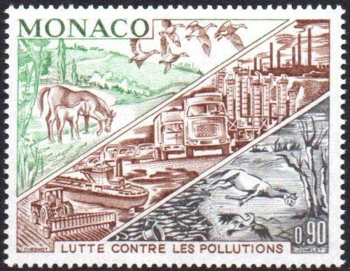 Poštová známka Monako 1972 Boj proti zneèištìní životního prostøedí Mi# 1036