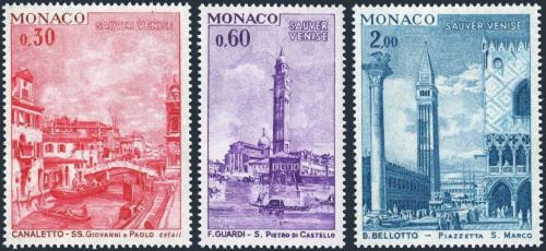 Poštové známky Monako 1972 Benátky Mi# 1042-44