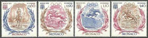 Poštové známky Monako 1972 LOH Mnichov Mi# 1045-48 Kat 7.50€