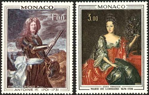 Poštové známky Monako 1972 Umenie Mi# 1066-67
