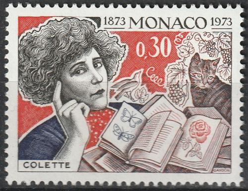 Poštová známka Monako 1973 Gabrielle Sidonie Colette, spisovatelka Mi# 1076