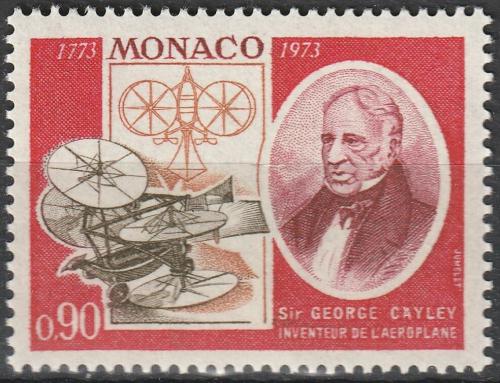 Poštová známka Monako 1973 George Cayley, letec Mi# 1084