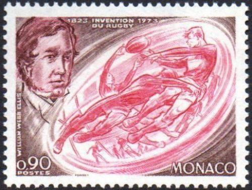 Poštová známka Monako 1973 Rugby, 150. výroèie Mi# 1085