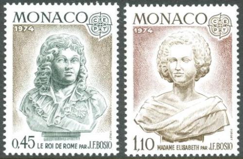 Poštové známky Monako 1974 Európa CEPT, sochy Mi# 1114-15