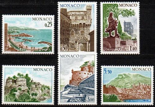 Poštové známky Monako 1974 Turistické zaujímavosti Mi# 1148-53 Kat 25€