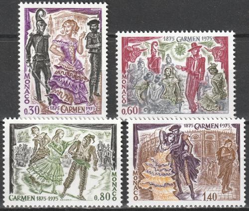 Poštové známky Monako 1975 Opera Carmen, 100. výroèie Mi# 1170-73
