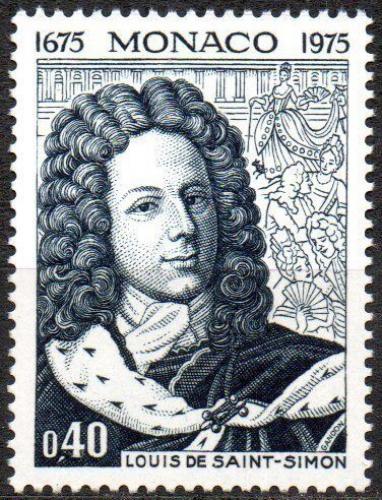 Poštová známka Monako 1975 Louis de Rouvroy, kronikáø Mi# 1174