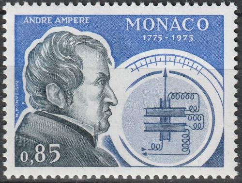 Poštová známka Monako 1975 André Marie Ampère, matematik a fyzik Mi# 1186