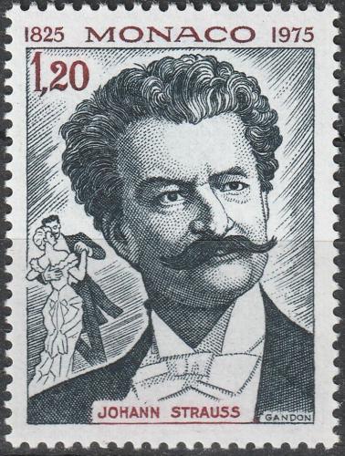 Poštová známka Monako 1975 Johann Strauß, skladatel Mi# 1187