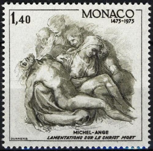 Poštová známka Monako 1975 Kresba, Michelangelo Buonarroti Mi# 1188