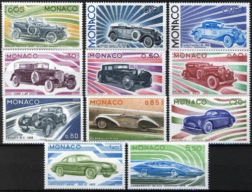 Poštové známky Monako 1975 Automobily Mi# 1191-1201 Kat 25€