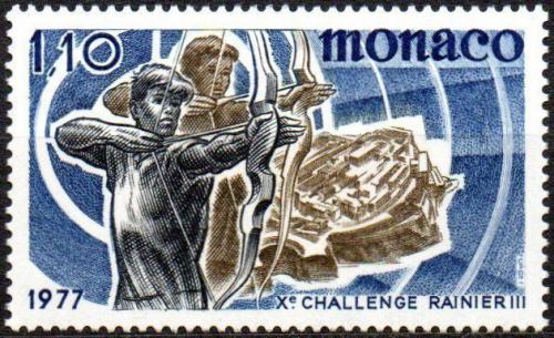 Poštová známka Monako 1977 Lukostøelec Mi# 1267