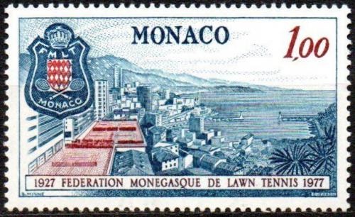 Poštová známka Monako 1977 Monacký tenisový svaz, 50. výroèie Mi# 1297