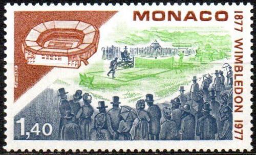 Poštová známka Monako 1977 Wimbledon, 100. výroèie Mi# 1298