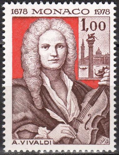 Poštová známka Monako 1978 Antonio Vivaldi, skladatel Mi# 1316