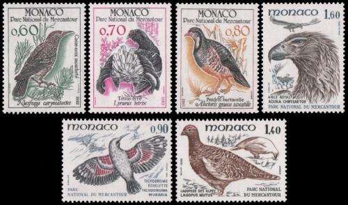 Poštové známky Monako 1982 Vtáci Mi# 1520-25 Kat 14€