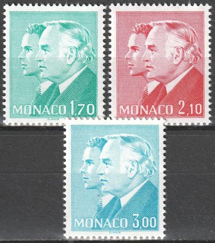 Poštové známky Monako 1984 Kníže Rainier III. a princ Albert Mi# 1646-48 Kat 5.50€