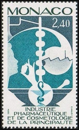 Poštová známka Monako 1984 Farmaceutický a kosmetický prùmysl Mi# 1666