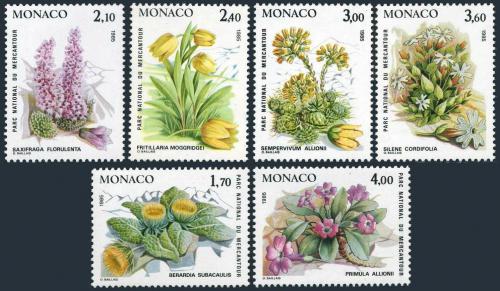 Poštové známky Monako 1985 Chránìné rostliny Mi# 1683-88 Kat 10€