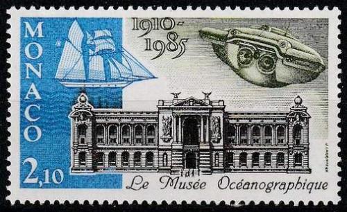 Poštová známka Monako 1985 Oceánografické múzeum Mi# 1695