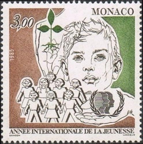 Poštová známka Monako 1985 Medzinárodný rok mládeže Mi# 1699