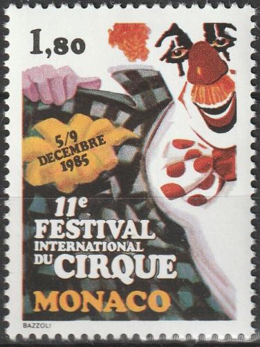 Poštová známka Monako 1985 Cirkus v Monte Carlo Mi# 1717