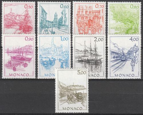 Poštové známky Monako 1986 Staré pohledy na mìsto Mi# 1731-39