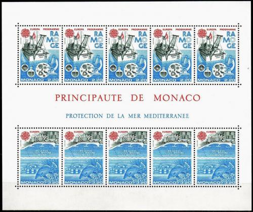 Poštové známky Monako 1986 Európa CEPT, ochrana pøírody Mi# Block 32 Kat 25€