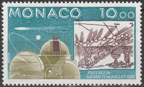 Poštová známka Monako 1986 Halleyova kometa Mi# 1761