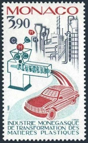 Poštová známka Monako 1986 Plastikáøský prùmysl Mi# 1768
