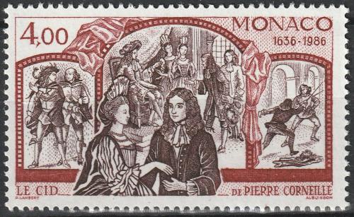 Poštová známka Monako 1986 Komedie Cid, Pierre Corneille Mi# 1773