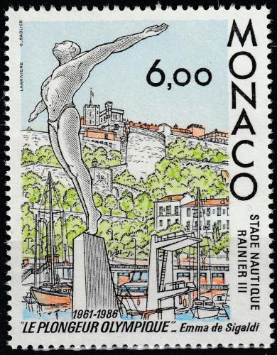 Poštová známka Monako 1986 Olympijská socha, Emma de Sigaldi Mi# 1775