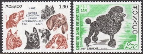 Poštové známky Monako 1987 Psy Mi# 1804-05 Kat 5.50€