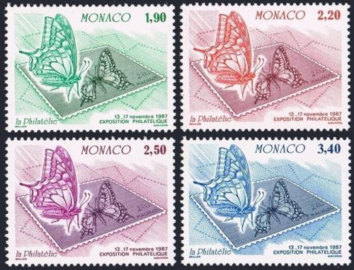 Poštové známky Monako 1987 Motýle Mi# 1814-17 Kat 5€