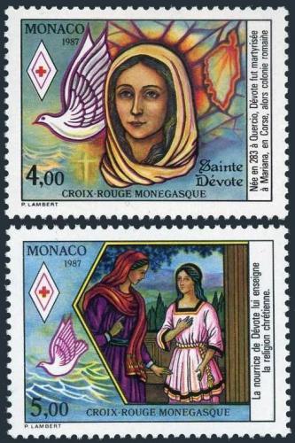 Poštové známky Monako 1987 Svätá Dévote, patronka Monaka Mi# 1823-24
