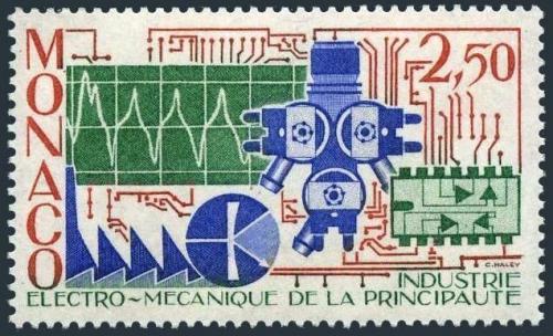 Poštová známka Monako 1987 Elektrotechnický prùmysl Mi# 1830